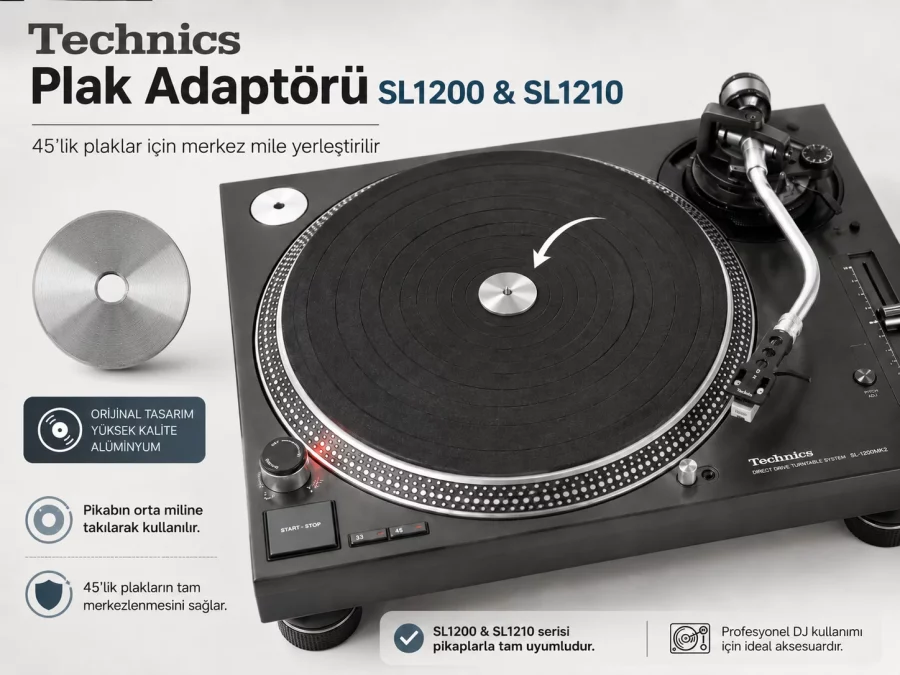 Technics Plak Adaptör SL1200 & SL1210 - Görsel 2