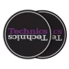 Technics Duplex 3 Slipmats (siyah, gümüş, mor)
