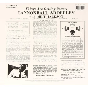 Cannonball Adderley With Milt Jackson ‎– Things Are Getting Better Plak