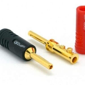 QED QE-1870 SCREWLOC ABS 4MM BANANA 1 Kırmızı + 1 Siyah