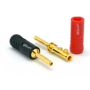 QED QE-1870 SCREWLOC ABS 4MM BANANA 1 Kırmızı + 1 Siyah