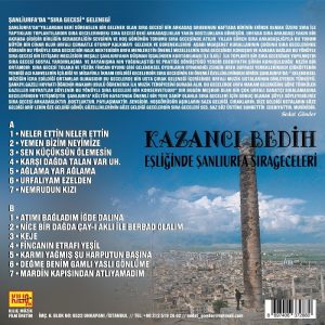 Kazancı Bedih Eşliğinde Urfa Sıra Geceleri - Plak