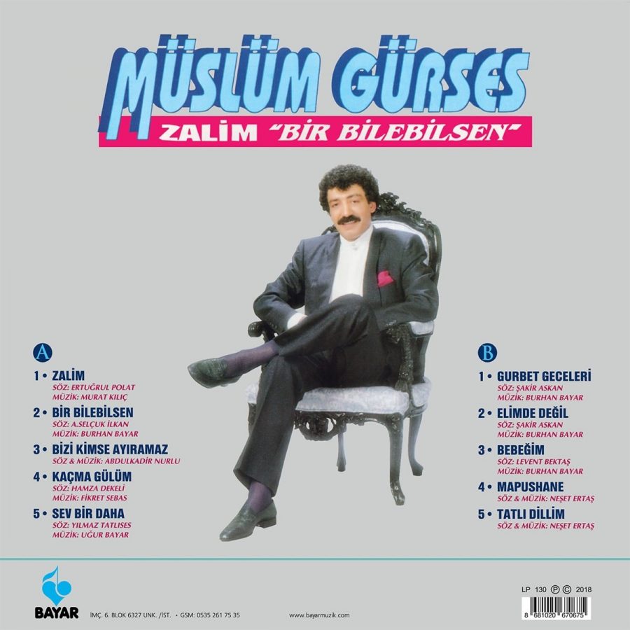 Müslüm Gürses / Zalim / Bir Bilebilsen - Plak