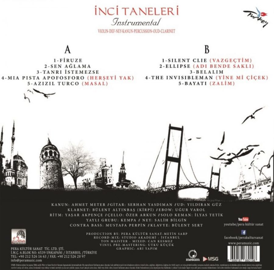 İnci Taneleri Sezen Aksu Enstrumental - Plak