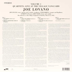 Joe Lovano Quartets Live At The Village Vanguard Vol. 1 Limited Edition, Remastered From Analog Tapes,180 Gr - Plak