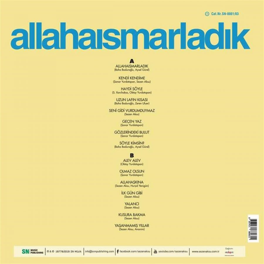 Sezen Aksu Allahaısmarladık - Plak