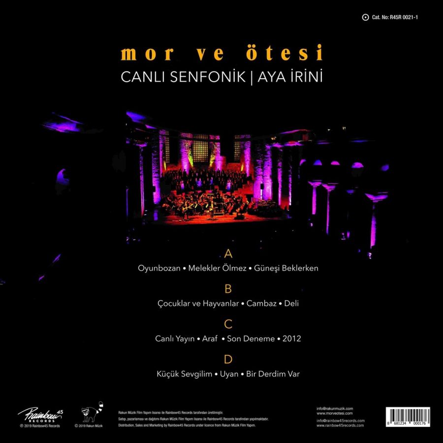 Mor ve Ötesi Canlı Senfonik - Aya İrini - Plak - Görsel 2