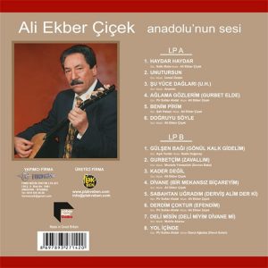 Ali Ekber Çiçek Anadolu'nun Sesi - Plak