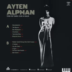Ayten Alpman Türk Pop Tarihi Eski 45'likler - Plak