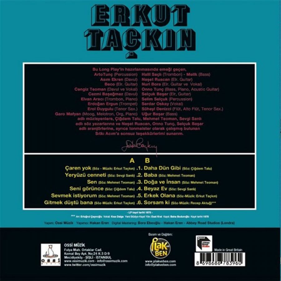 Erkut Taçkın - Plak