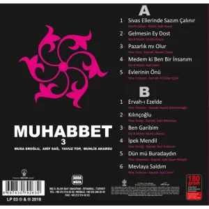 Muhabbet 3 - Muhlis Akarsu, Musa Eroğlu, Arif Sağ, Yavuz Top - Plak
