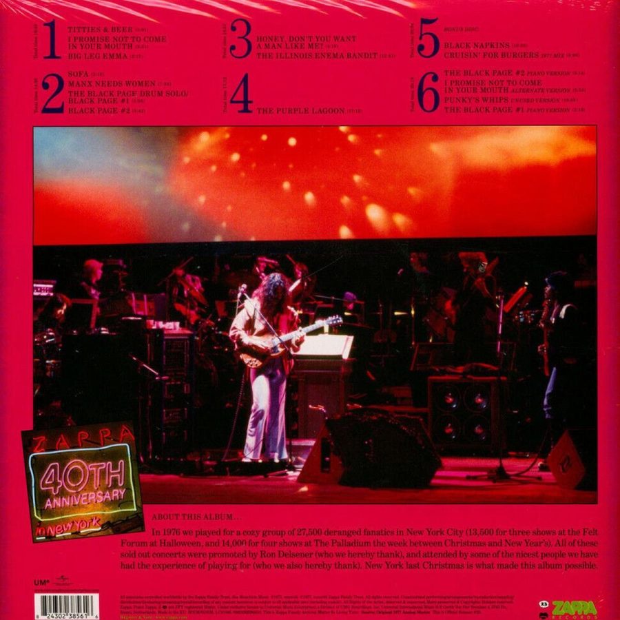 Frank Zappa - Zappa In New York (40th Anniversary) (3 Plak) - Görsel 2