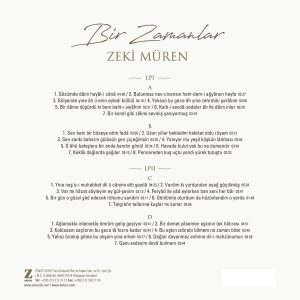 Zeki Müren Bir Zamanlar - 2 Plak