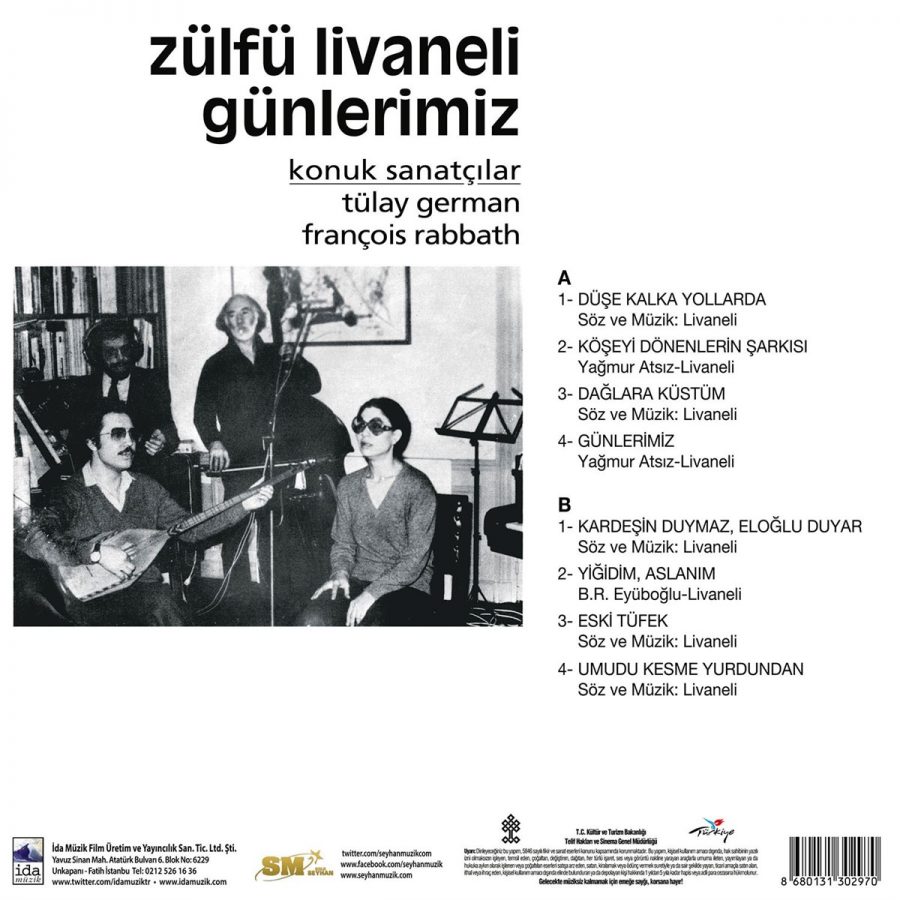 Zülfü Livaneli Günlerimiz - Plak