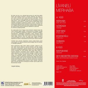 Zülfü Livaneli Merhaba - Plak