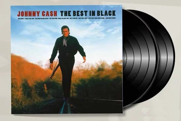 0001733870001-1.jpg Johnny Cash The Best in Black 2LP - Plak - Görsel 1