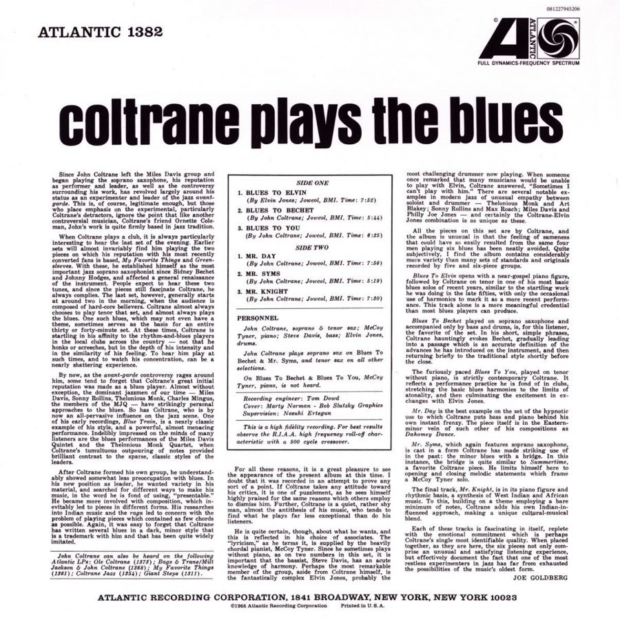 John Coltrane Coltrane Plays The Blues (Remastered - Mono) - Plak - Görsel 2