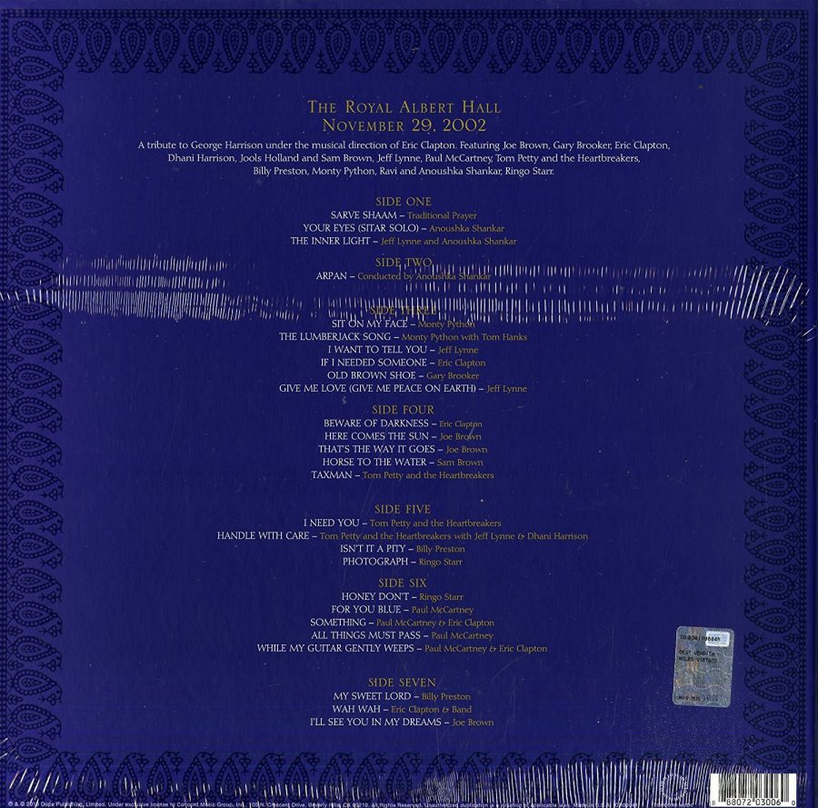 George Harrison, VA Concert For George (Limited Edition) - Plak - Görsel 3