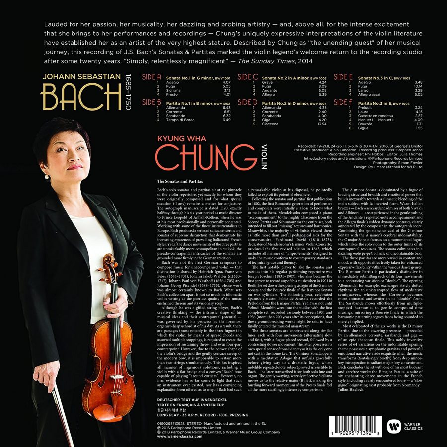 Kyung-Wha Chung Bach: Sonatas & Partitas - Plak - Görsel 2