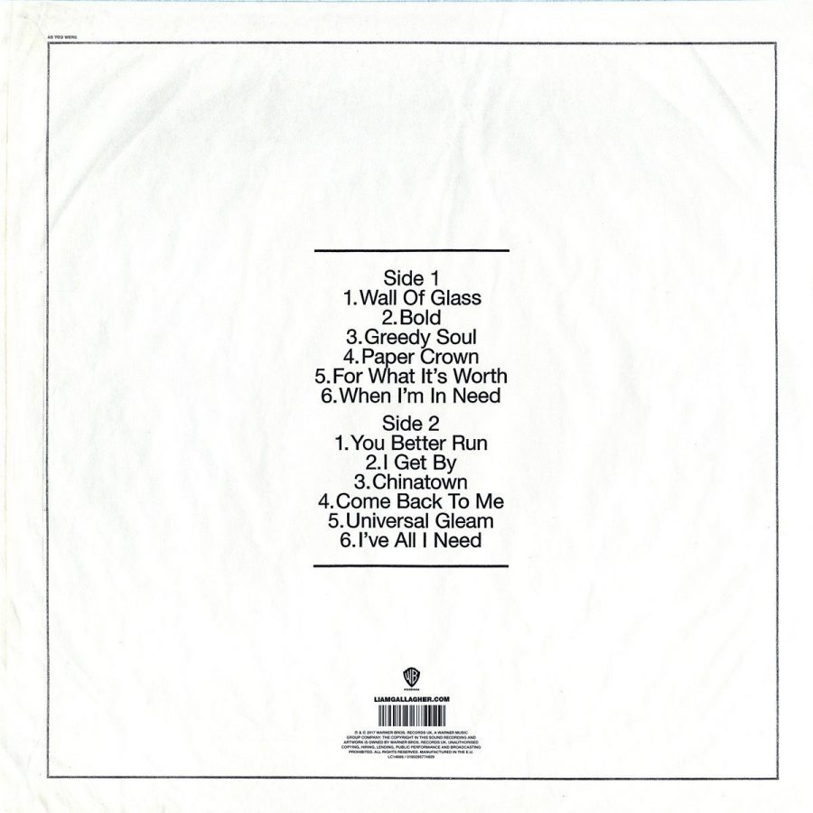Liam Gallagher As You Were (Limited-Edition - White Vinyl) - Plak - Görsel 2