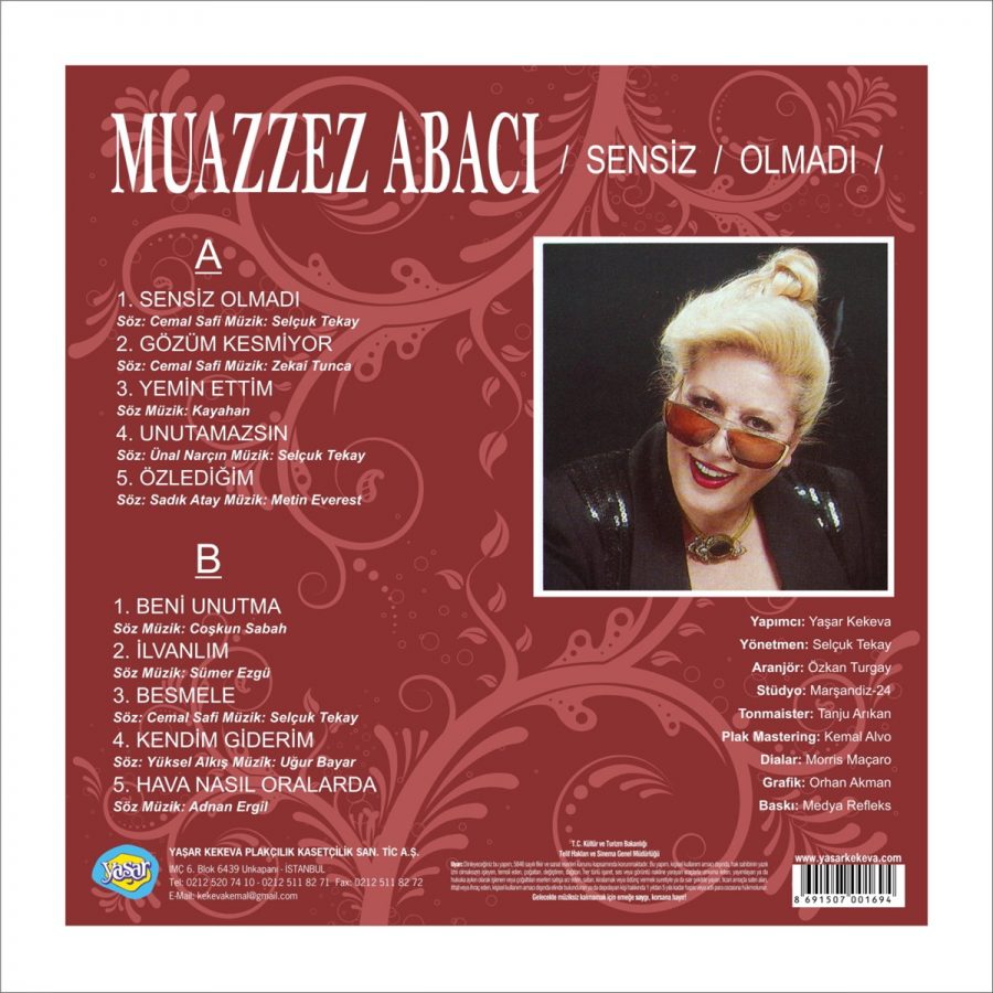 Muazzez Abacı Sensiz Olmadı Plak