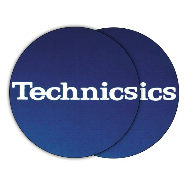 technics-script-blue-slipmat-2-adet Technics Script Blue Slipmat / 2 Adet - Görsel 1