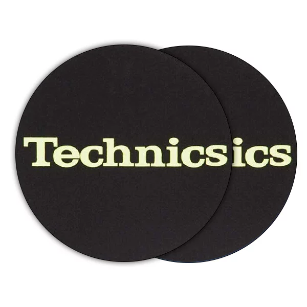 technics-yellow-glowing-scrip-slipmat-2-adet Technics Yellow Glowing Scrip Slipmat / 2 Adet - Görsel 1
