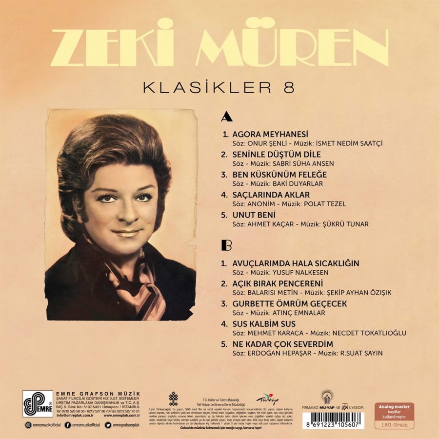 Zeki Müren Klasikler 8 - Plak