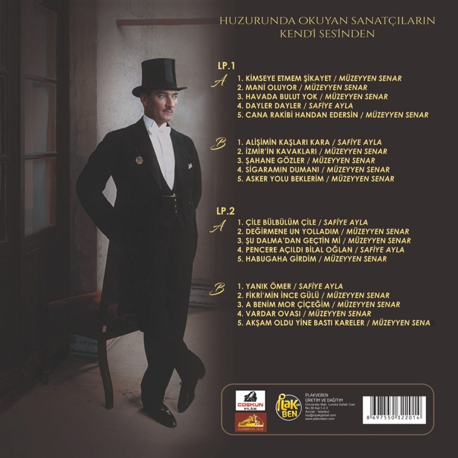 Atatürk'ün Sevdiği Şarkılar Kırmızı Beyaz Renkli Plak