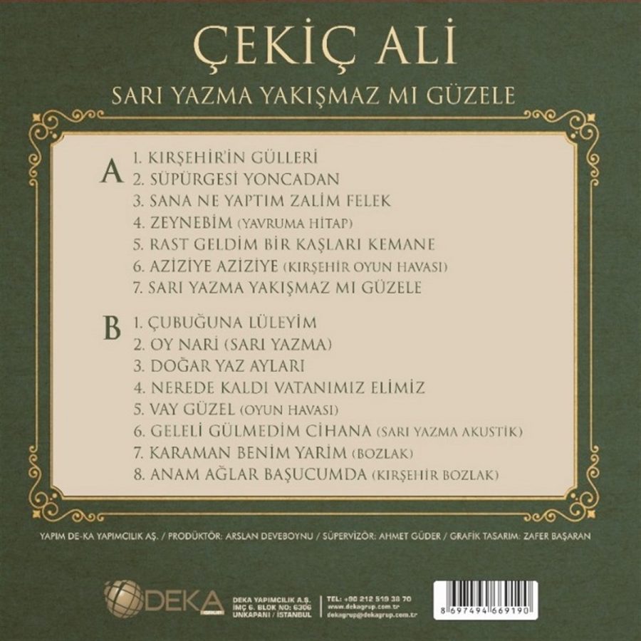 Çekiç Ali Sarı Yazma Yakışmaz mı Güzele Plak