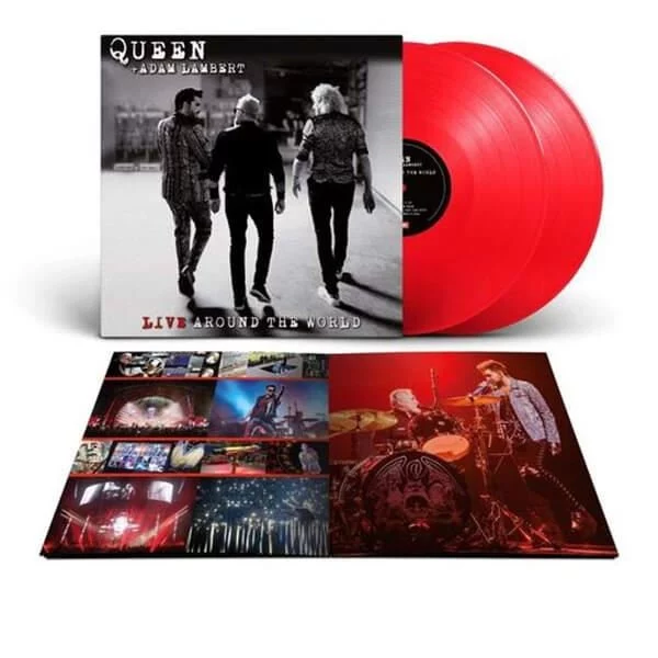 0001898466001-1.jpg Queen, Adam Lambert Live Around the World (Limited Edition - Red Vinyl) - Plak - Görsel 1