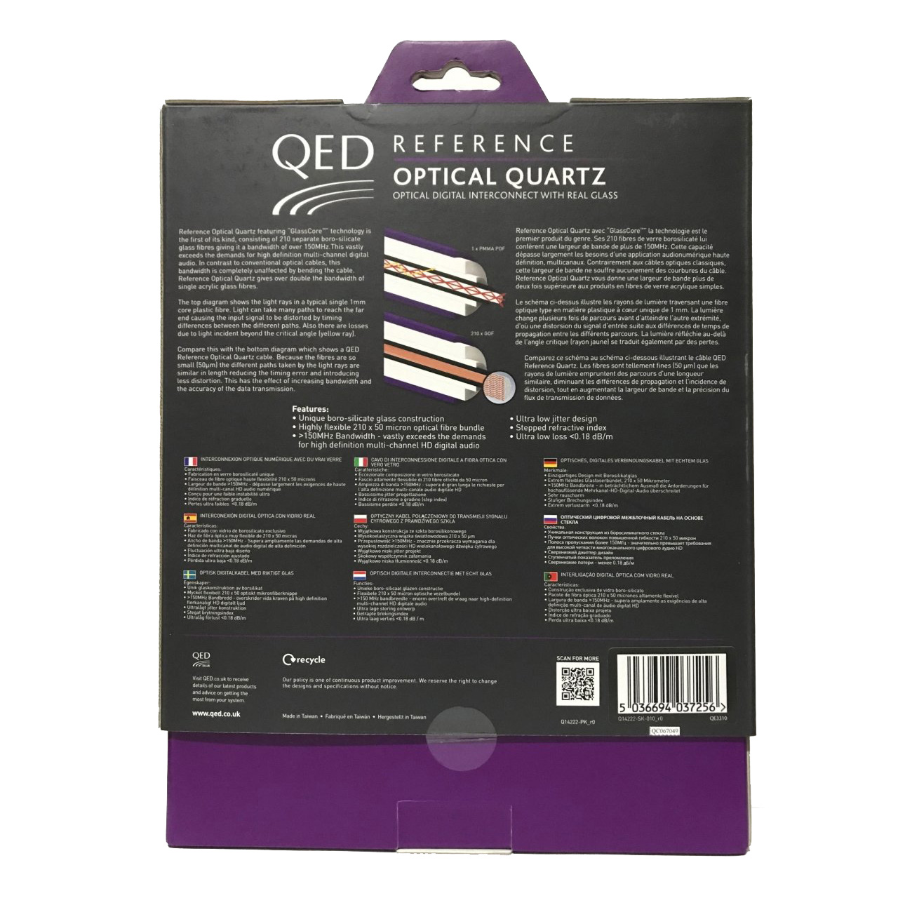 QED QE-3320 Reference Optical Quartz Kablo / 2 Metre RN7647