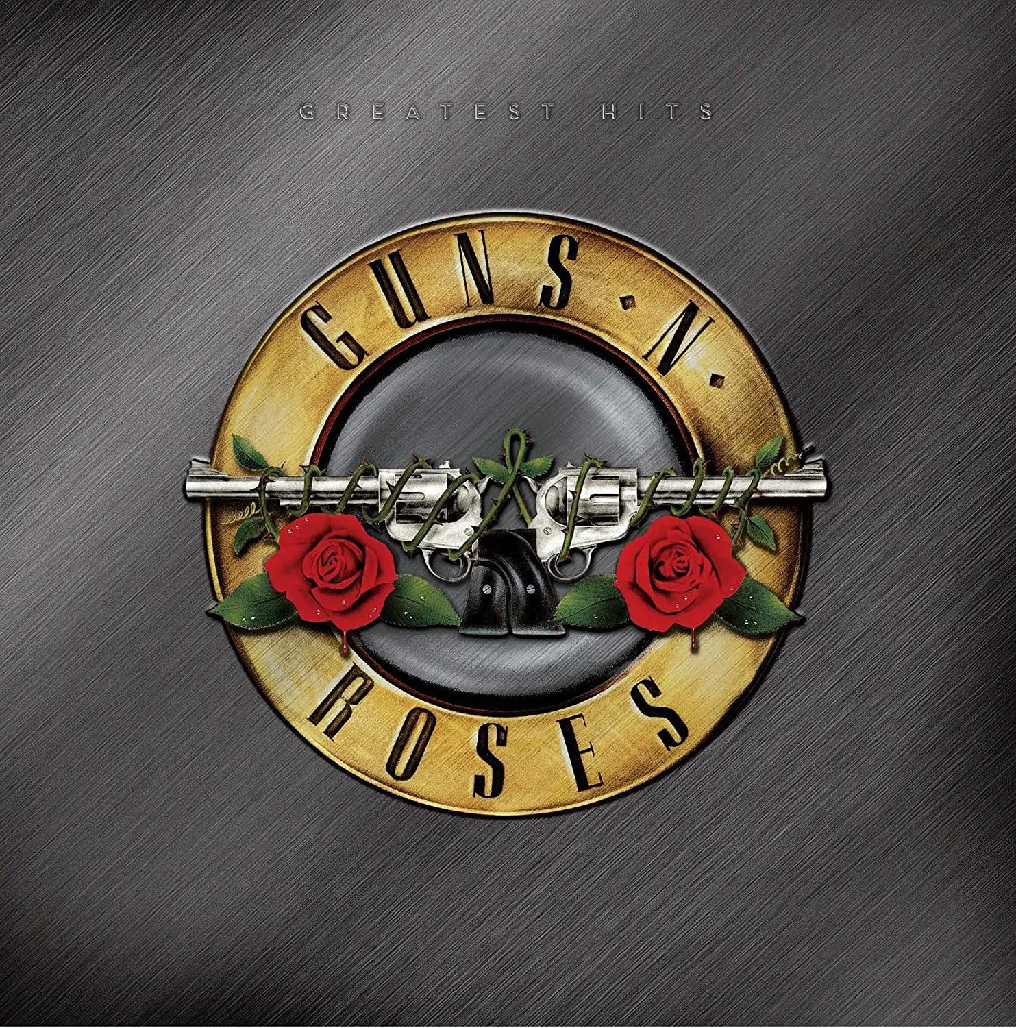 guns1 Guns N' Roses Greatest Hits (Gold W/ White & Red Splatter Vinyl) - Plak - Görsel 1