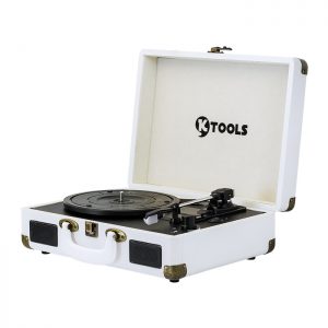 KTOOLS NOSTALGİE K344 Hoparlörlü Pikap Beyaz