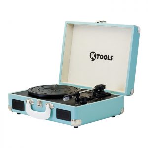 KTOOLS NOSTALGİE K344 Hoparlörlü Pikap Mavi