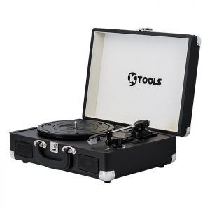 KTOOLS NOSTALGİE K344 Hoparlörlü Pikap Siyah