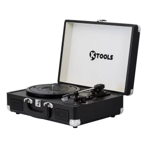 KTOOLS NOSTALGİE K344 Hoparlörlü Pikap Siyah