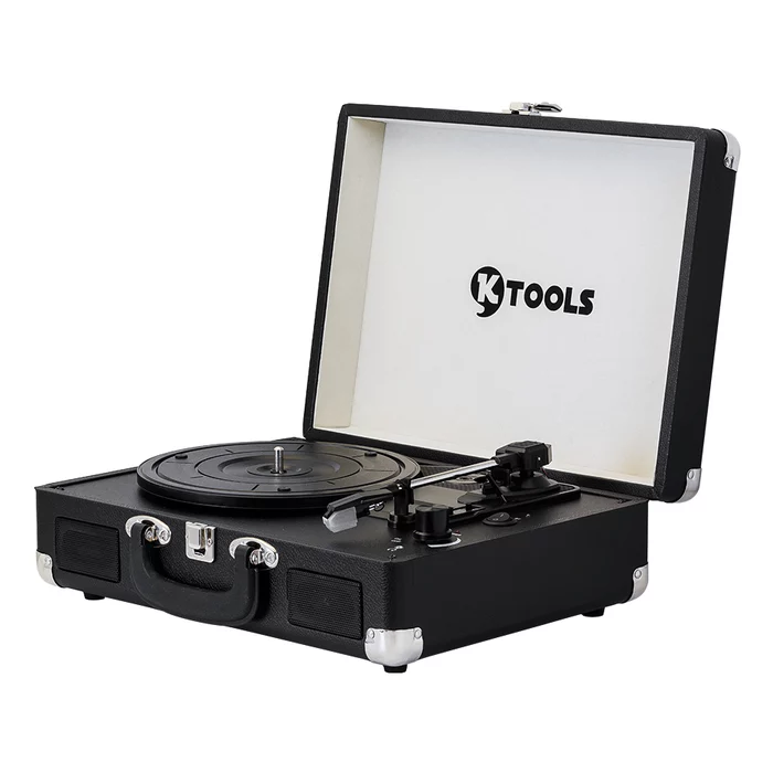 ktools-nostalgie-k344-hoparlorlu-pikap-siyah KTOOLS NOSTALGİE K344 Hoparlörlü Pikap Siyah