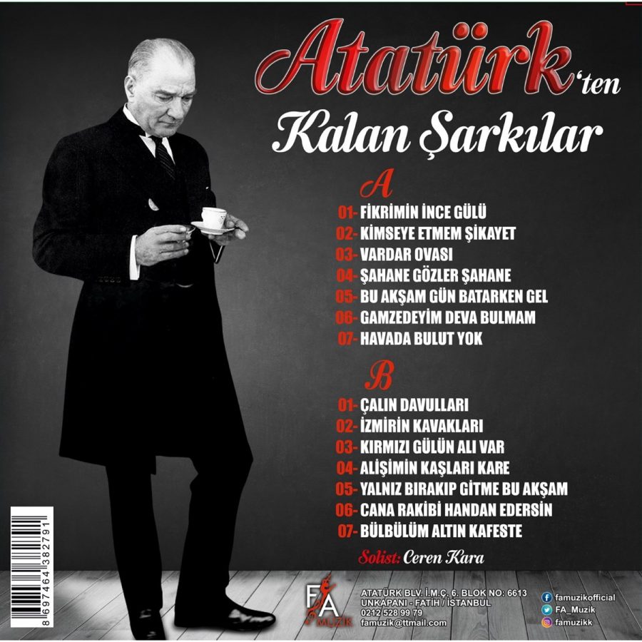 Atatürk'ten Kalan Şarkılar Solist Ceren Kara - Plak - Görsel 2