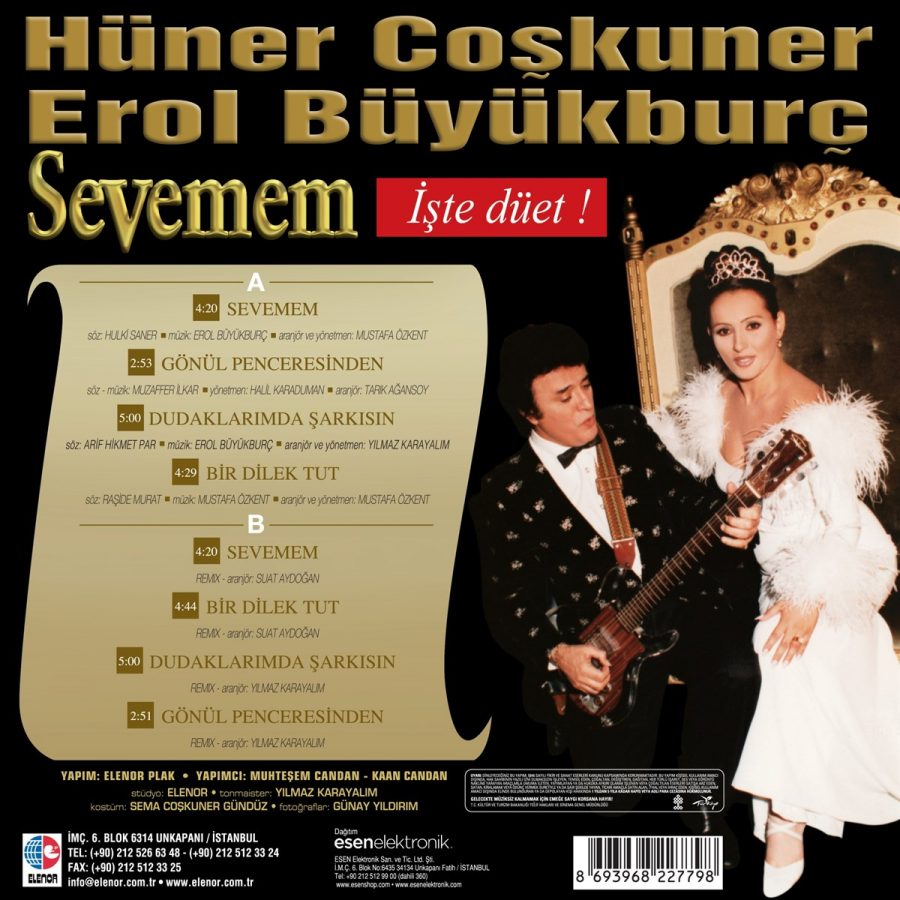 Hüner Coşkuner & Erol Büyükburç Sevemem - Plak - Görsel 2