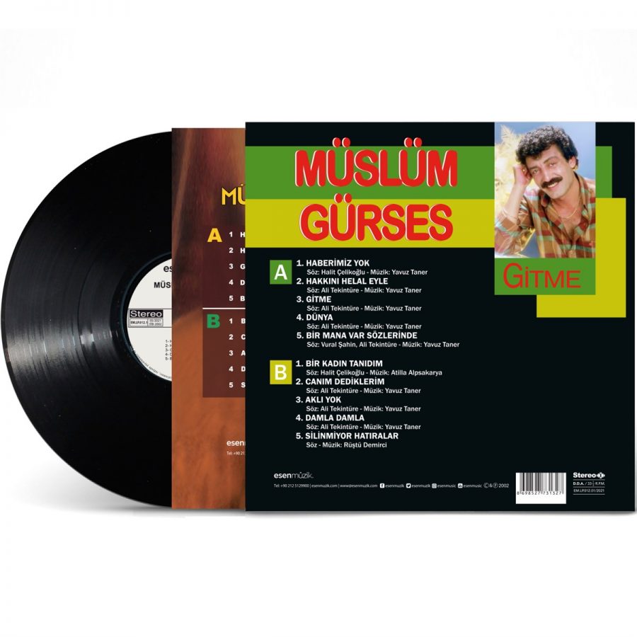 Müslüm Gürses Gitme - Plak - Görsel 2