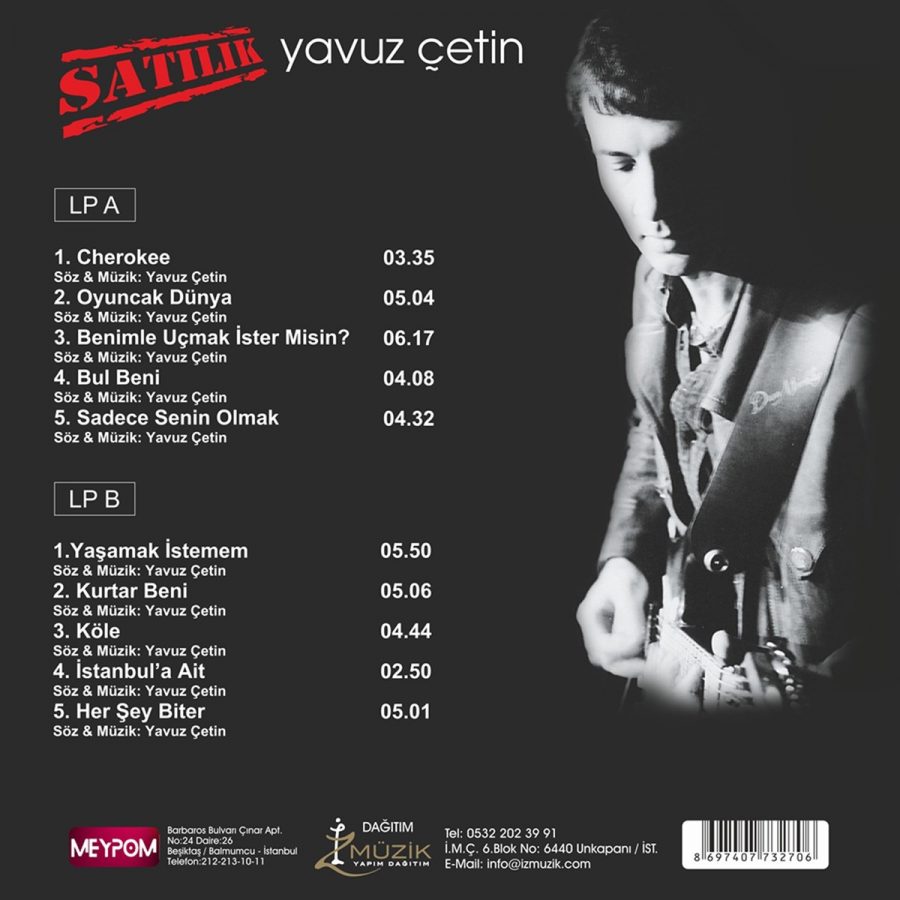 Yavuz Çetin Satılık 2. Baskı Plak - Görsel 2