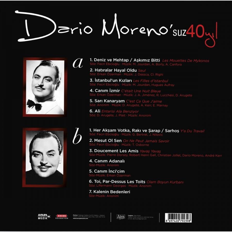 Dario Moreno- Morenosuz 40 Yıl (Plak) - Görsel 2