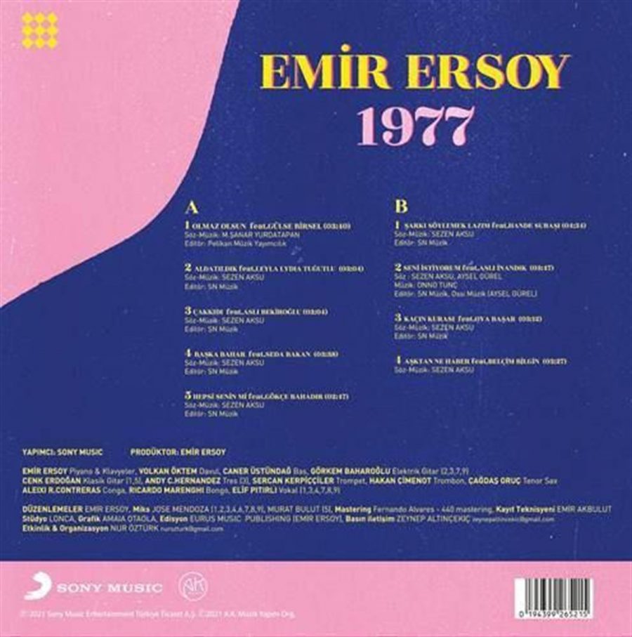 Emir Ersoy 1977 Sezenli Şarkılar - Plak - Görsel 2