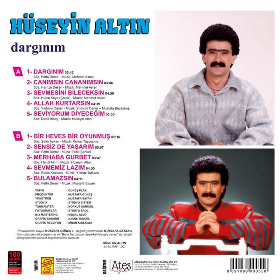 Hüseyin Altın Dargınım - Plak - Görsel 2