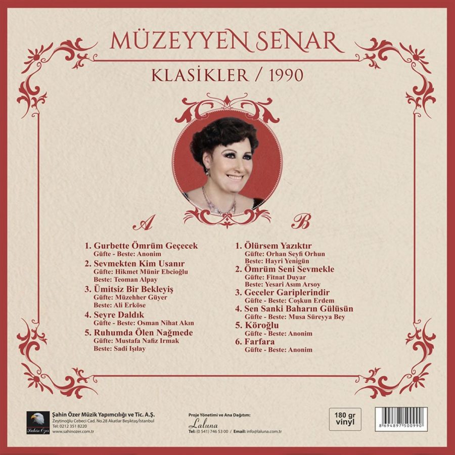 Müzeyyen Senar Klasikler 1990 - Plak - Görsel 2