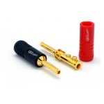 QED QE-1870 Screwloc ABS 4mm Banana 1 Kırmızı + 1 Siyah