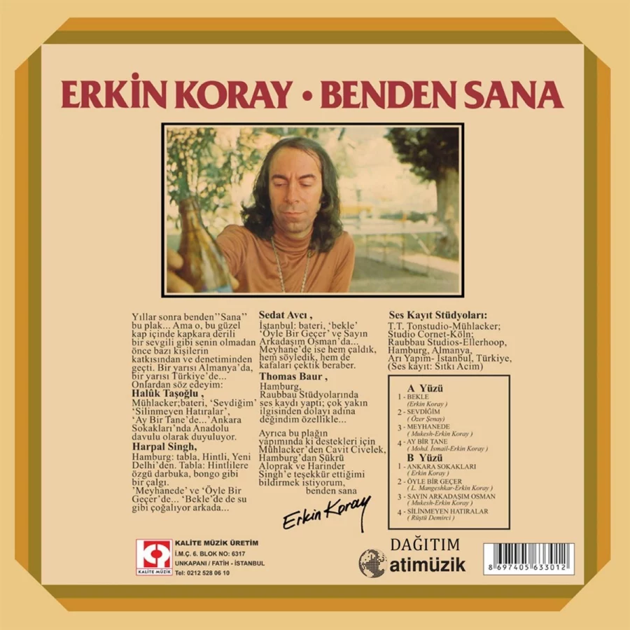 Erkin Koray Benden Sana - Plak - Görsel 2