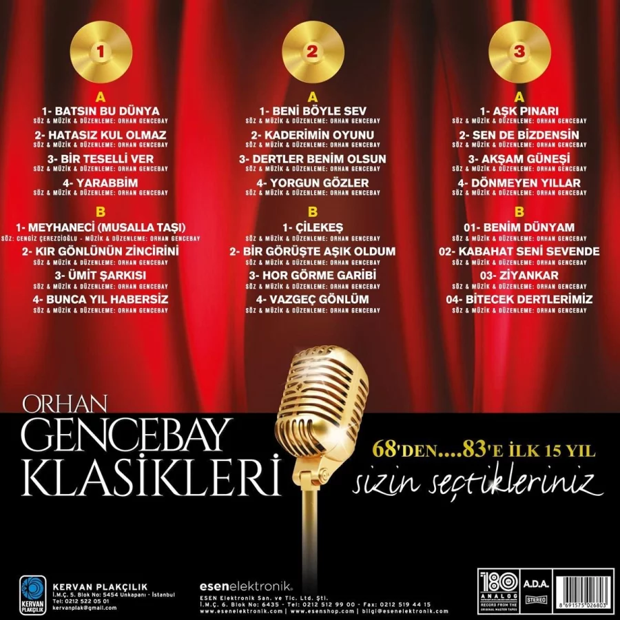 Orhan Gencebay Klasikleri Vol. 1 - 3 Plak - Görsel 2