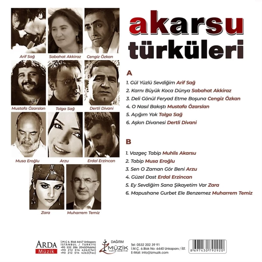 Akarsu Türküleri Çeşitli Sanatçılar - Plak - Görsel 2